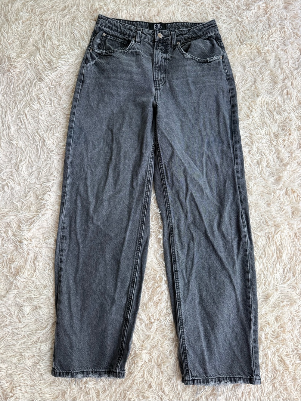 BDG Urban Outfitters Gray Baggy Wide Leg Jeans High Rise Size 29 Cotton